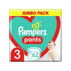 PAMPERS Pants 3 (6-11 kg) 62 ks Jumbo pack - plenkové kalhotky