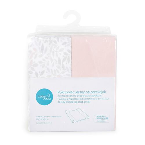 Potah na přebalovací podložku 50x70-80cm 2ks Candy Pink+Twigs