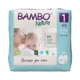 BAMBO Nature Jednorázové pleny 1, 22 ks, 2-4 kg