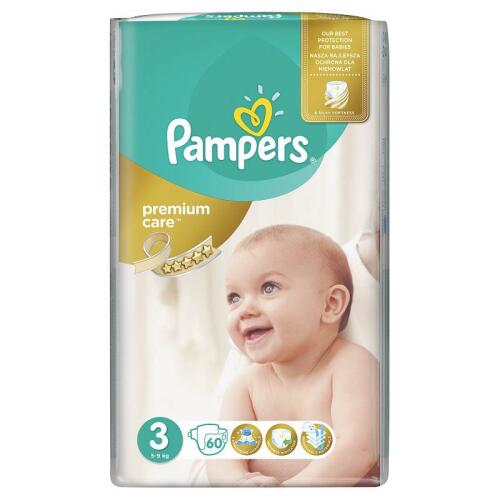 Pleny Pampers Premium Care Midi 60ks 5-9kg
