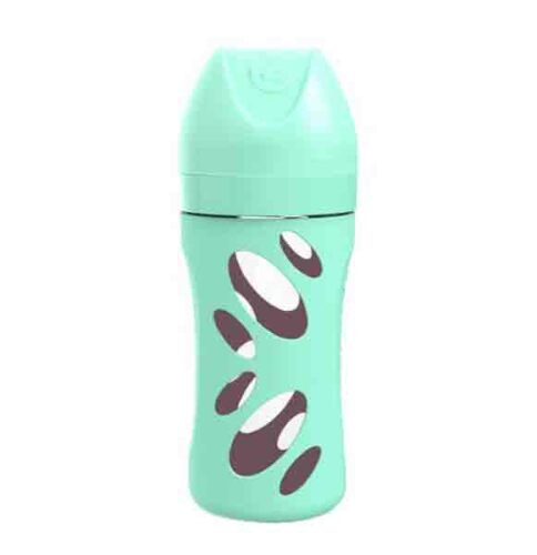 TWISTSHAKE Kojenecká láhev Anti-Colic skleněná 260ml (dudl.M) Pastelově zelená