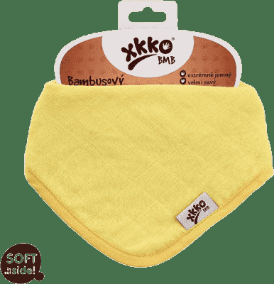 KIKKO Bambusový slintáček/šátek Colours (1 ks) – lemon