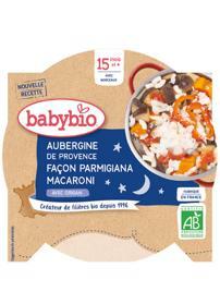 BABYBIO Večerní menu lilek na způsob parmigiana s makarony 260g