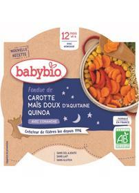 BABYBIO Večerní menu mrkev a sladká kukuřice s quinoa 230 g