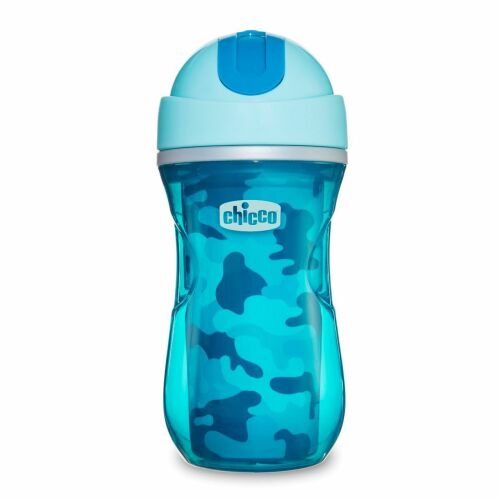 CHICCO Hrneček Sport termo s brčkem 266 ml, modrý 14m+