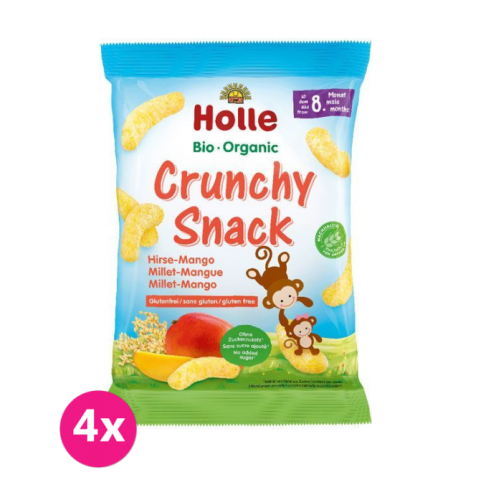 4x HOLLE Bio organické křupky jahelné s mangem 25 g