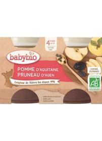 BABYBIO Příkrm jablko švestka (2x 130 g)