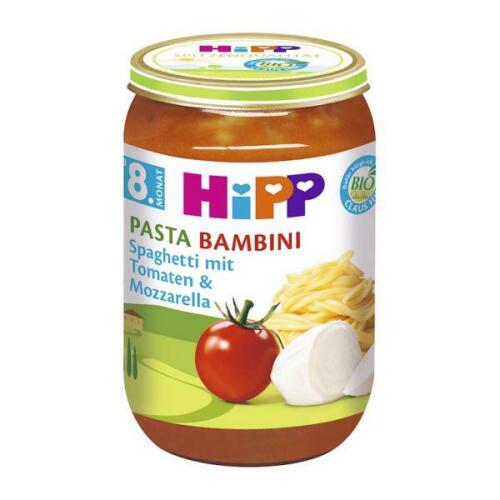 Příkrm zeleninový BIO Pasta Bambini - rajčata se špagetami a mozzarelou 220g Hipp