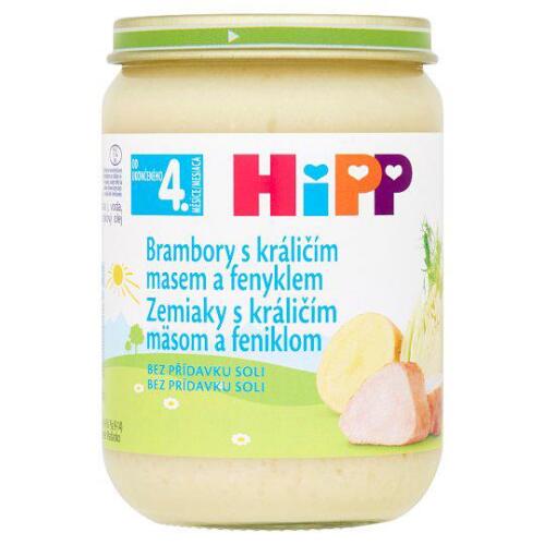 HIPP brambory s králičím masem a fenyklem (190 g) - maso-zeleninový příkrm