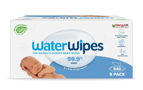 9x WATERWIPES 100% BIO odbouratené ubrousky 60 ks