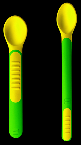 MAM Lžičky feeding spoons & Cover, 6m+ fialové