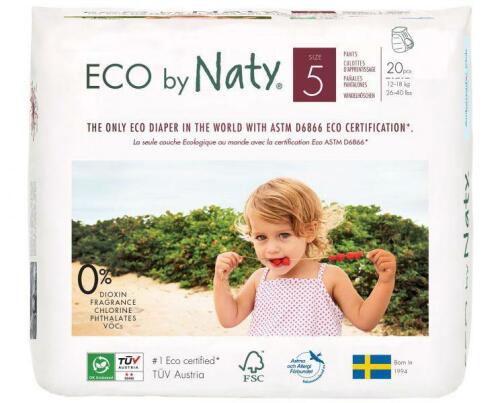 ECO BY NATY 5 Pants, 20 ks (12-18 kg) - kalhotkové pleny