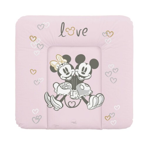 CEBA Podložka přebalovací měkká na komodu 75x72 Disney Minnie & Mickey Pink