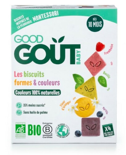 GOOD GOUT BIO Sušenky barvy & tvary 80 g