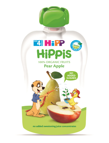 HiPP BIO Hippies Hruška-Jablko od uk. 4.-6. měsíce, 100 g