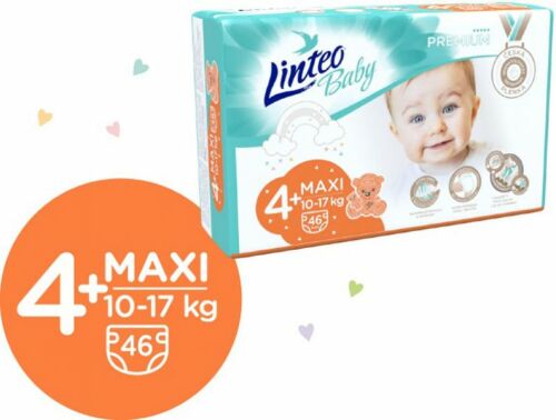 LINTEO BABY Plenky Baby Prémium MAXI+ (10-17 kg) 184 ks