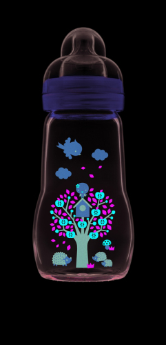 MAM Lahev skleněná Feel good 260 ml, 2m+ bílá