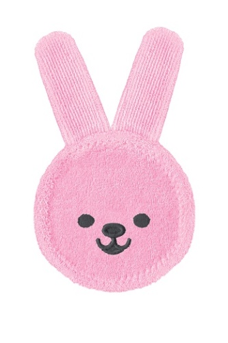 MAM Zubní žínka Oral care rabbit, 0m+  růžová