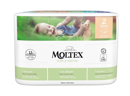 MOLTEX Pure & Nature Plenky Mini 3-6 kg - ekonomické balení (4 x 38 ks)