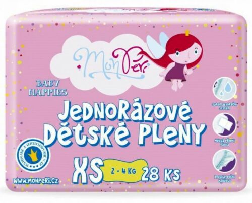 MONPERI Jednorázové pleny Klasik XS 2-4 kg