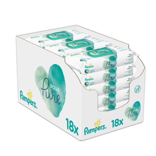 PAMPERS Aqua Pure Dětské Čisticí Ubrousky 18 Balení = 864 ks