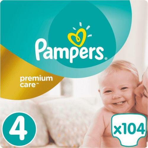 PAMPERS Premium Care 4 MAXI 104 ks (9-14 kg) MEGA Box - jednorázové pleny