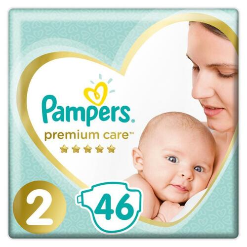 PAMPERS Premium Care jednorázové pleny, vel. 2, 46 ks, 4-8 kg