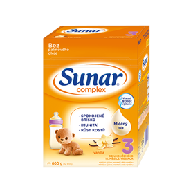 SUNAR Complex 3 vanilka batolecí mléko (+ mnoství x600 g)
