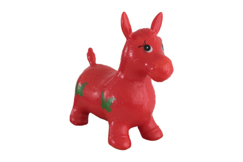 TEDDIES Hopsadlo kůň skákací gumový červený