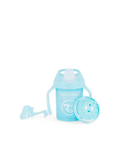 TWISTSHAKE Hrnek netekoucí učicí 230 ml pastelově modrý