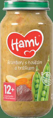 HAMI Brambory s hovězím a hráškem (250 g) - masozeleninový příkrm