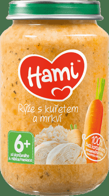 HAMI Rýže s kuřecím masem (200 g) - maso-zeleninový příkrm