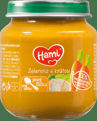 HAMI Zelenina s krůtím masem (125 g) - maso-zeleninový příkrm