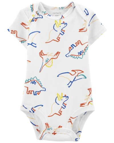 CARTER'S Body krátký rukáv Ivory Dino chlapec 3m