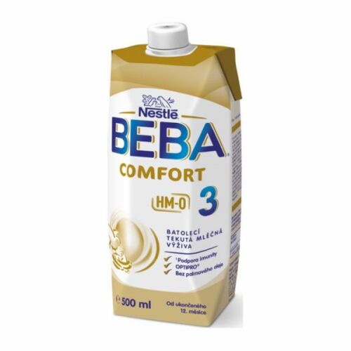 BEBA COMFORT 3 HM-O, Tekutá batolecí mléčná výživa 12+, tetra pack, 500 ml