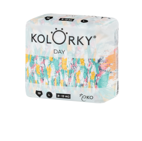 KOLORKY DAY Pleny jednorázové eko, štětec L (8-13 kg) 19 ks