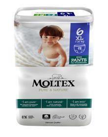 MOLTEX Pure&Nature Kalhotky plenkové jednorázové 6 XL (14 kg+) 18 ks