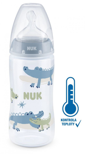 NUK FC+ láhev s kontrolou teploty 300 ml - modrá