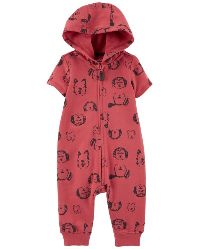 CARTER'S Overal na zip bez nožiček kr. rukáv Red Dog kluk 6m