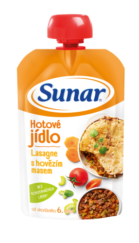 SUNAR Příkrm lasagne s hovězím masem 120 g