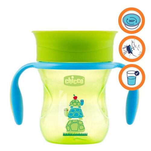 Hrneček Chicco 360 s držadly 200 ml, zelený 12m+