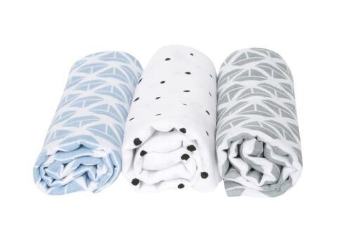 Plenka mušelínová 3ks Blue Boats 70x80cm