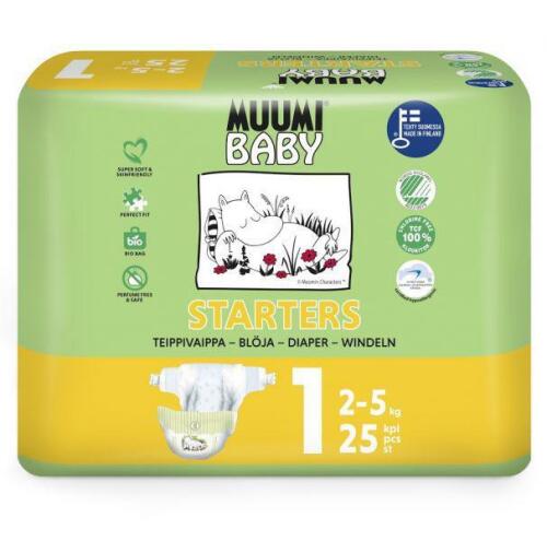 Pleny jednorázové 1 Newborn 2-5kg 25ks Baby Muumi