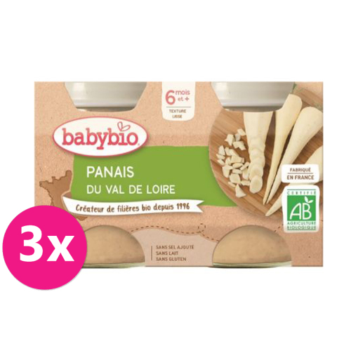 3x BABYBIO Příkrm pastinák 2 x 130 g