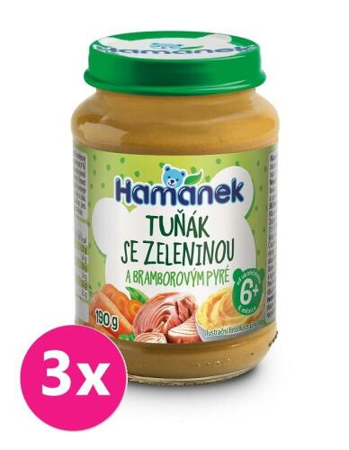 3x HAMÁNEK Tuňák se zeleninou a bramborem (190 g)
