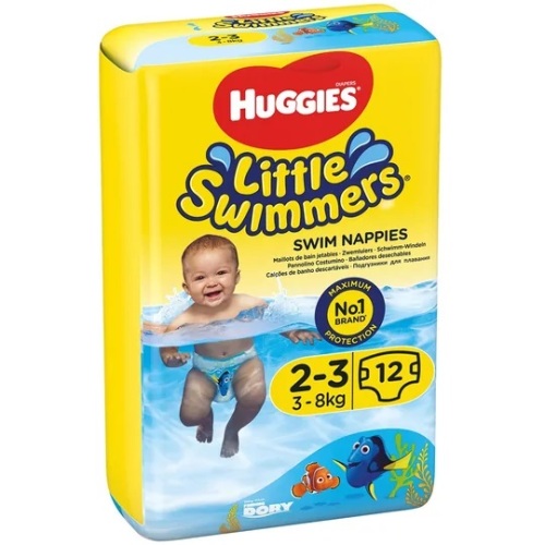 HUGGIES Little Swimmers Pleny do vody jednorázové 2-3 (3-8 kg) 12 ks