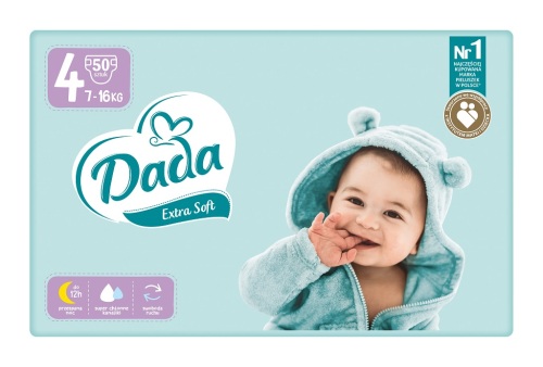 DADA Extra Soft Pleny jednorázové 4 Maxi (7-16 kg) 50 ks