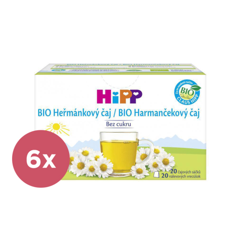 6x HiPP BIO Heřmánkový čaj 20x1,5 g