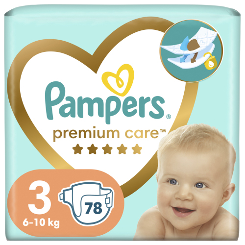 PAMPERS Pleny jednorázové Premium Care vel. 3 (78 ks) 6-10 kg