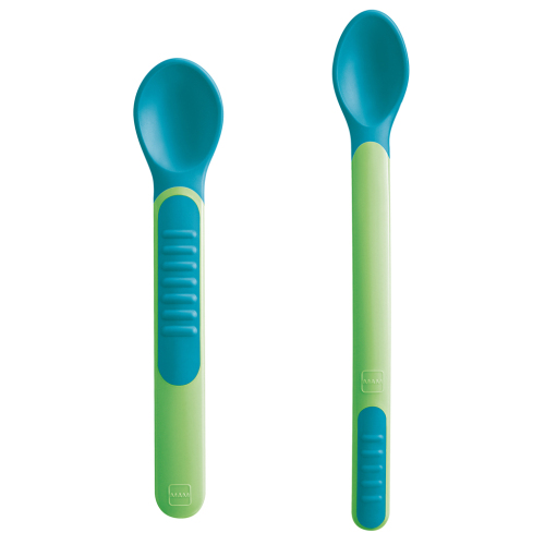 MAM Lžičky Feeding spoons & Cover 6m+, zelené